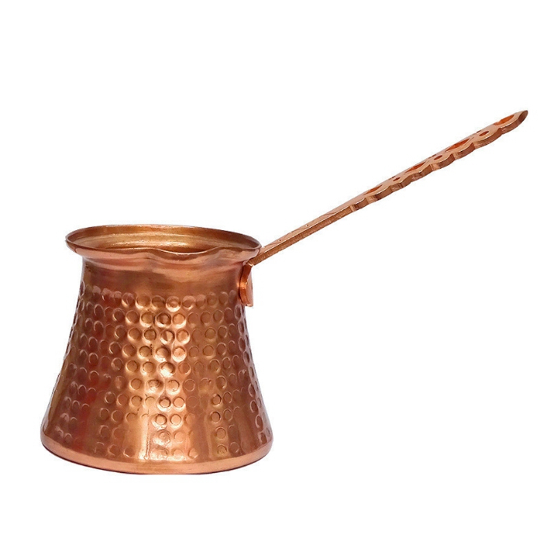 Coffee Equipment For Camping - 木製ハンドル付きトルココーヒーポット,320ml,トルコ銅トルココーヒーメーカー,コーヒーメーカー
