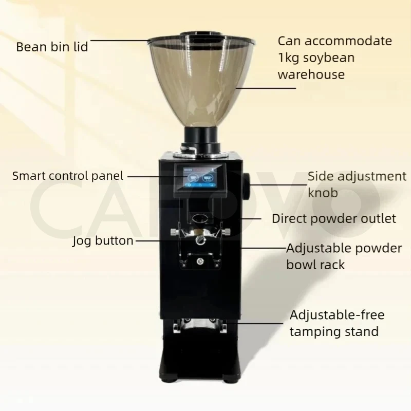 CAFOVO K64Y 業務用2-in-1自動コーヒーグライ - Coffee Grinder Burr Flat のレビューと価格