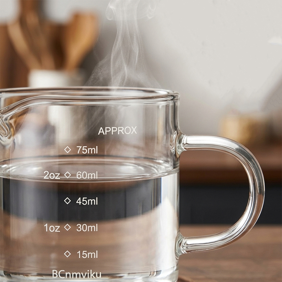 計量機能付きエスプレッソショットグラス、75mlのミニグラス - Espresso Shot Glass のレビューと価格
