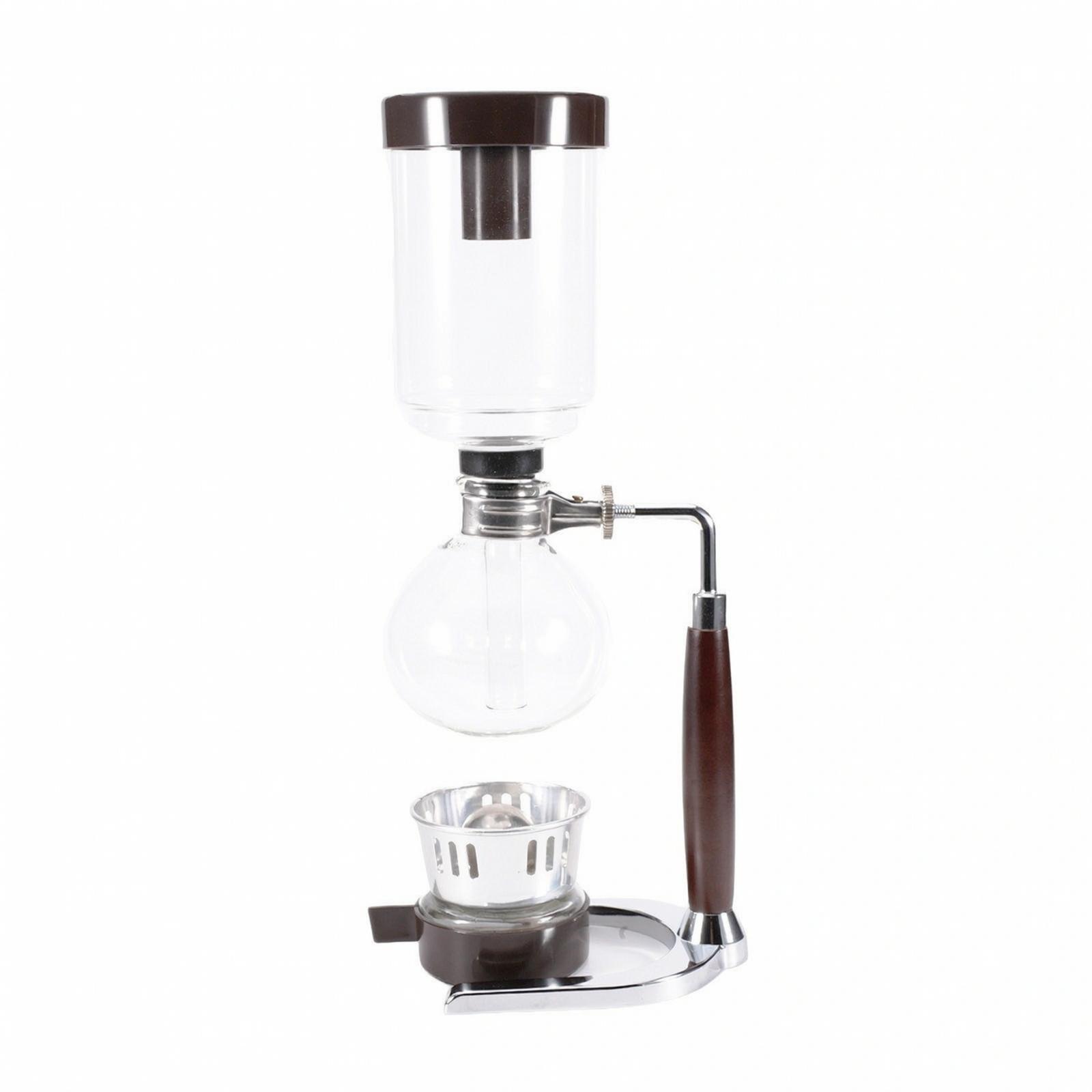 木製ハンドルとガラス球チャンバーを備えた真空サイフォン式コー - Coffee Equipment Pour Over のレビューと価格