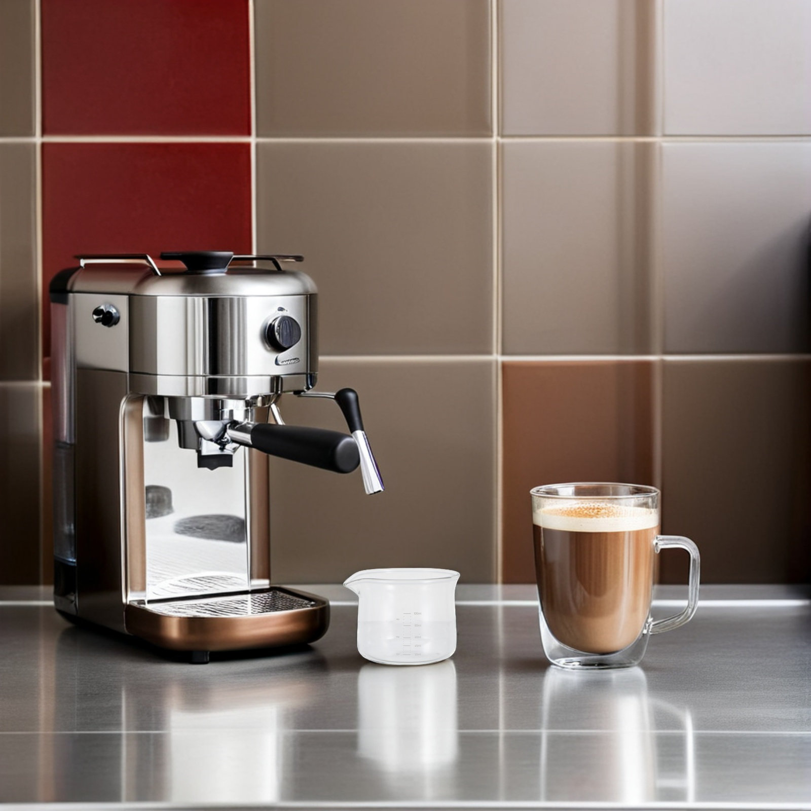 エスプレッソ用計量カップ 100ml 耐熱性 比量目盛付き  - Espresso Shot Glass のレビューと価格