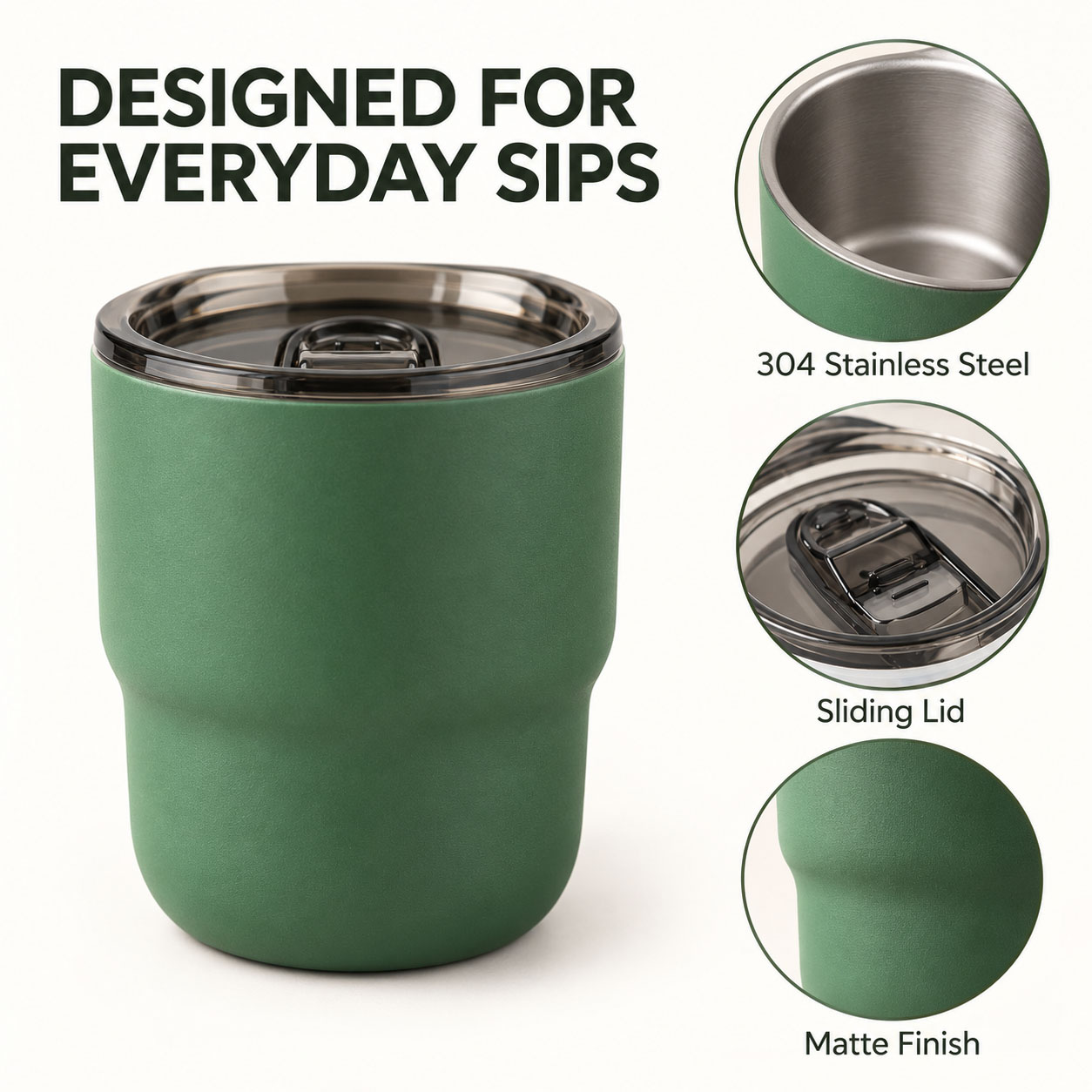名前やロゴをカスタマイズできる蓋付きのコーヒーカップ。ミニタ - Coffee Equipment For Camping のレビューと価格